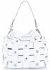 Vittoria Gotti Modna Torebka Skórzana Unikatowy Shopper Made in Italy Biała